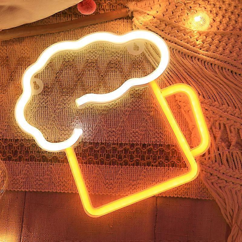 Versatile Dual Color LED Neon Beer Mug for Party Fun