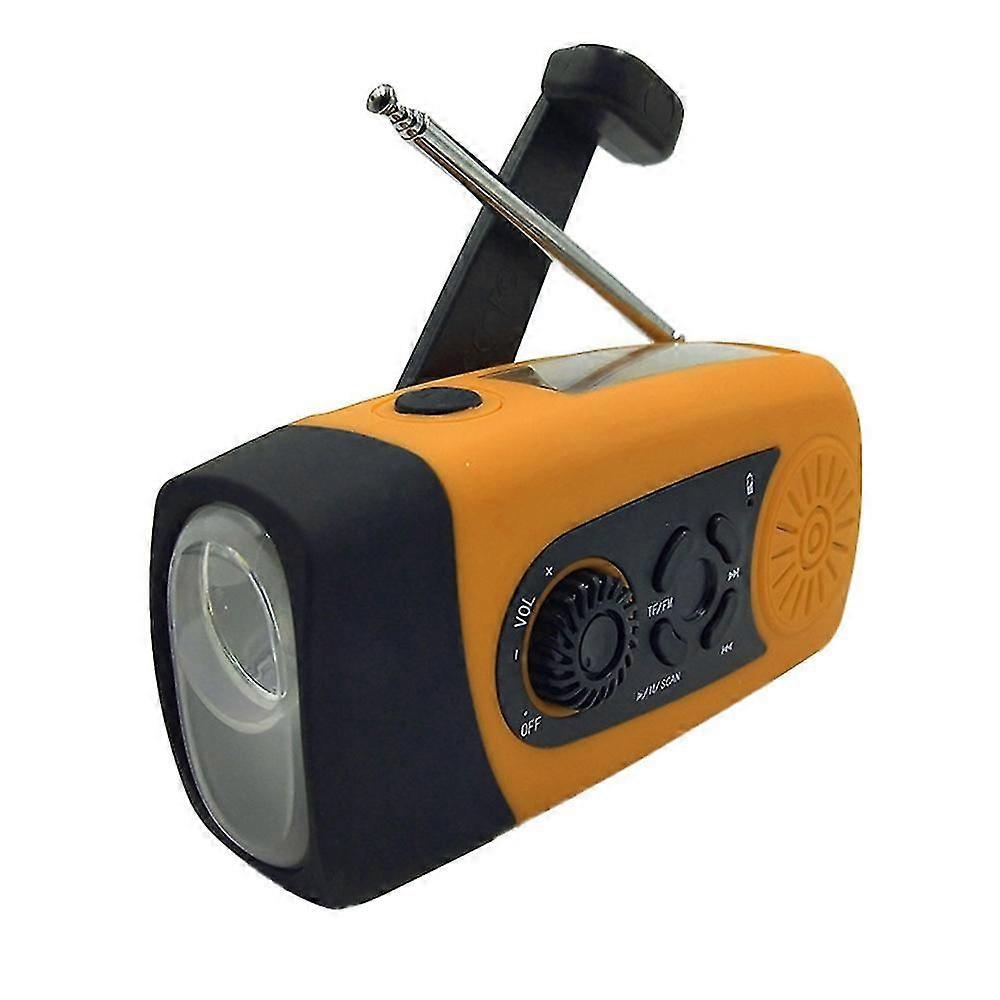 Solar Hand Crank Emergency Weather Radio ,tf/ Fm Portable Radio With Led Flashlight 2000mah Power