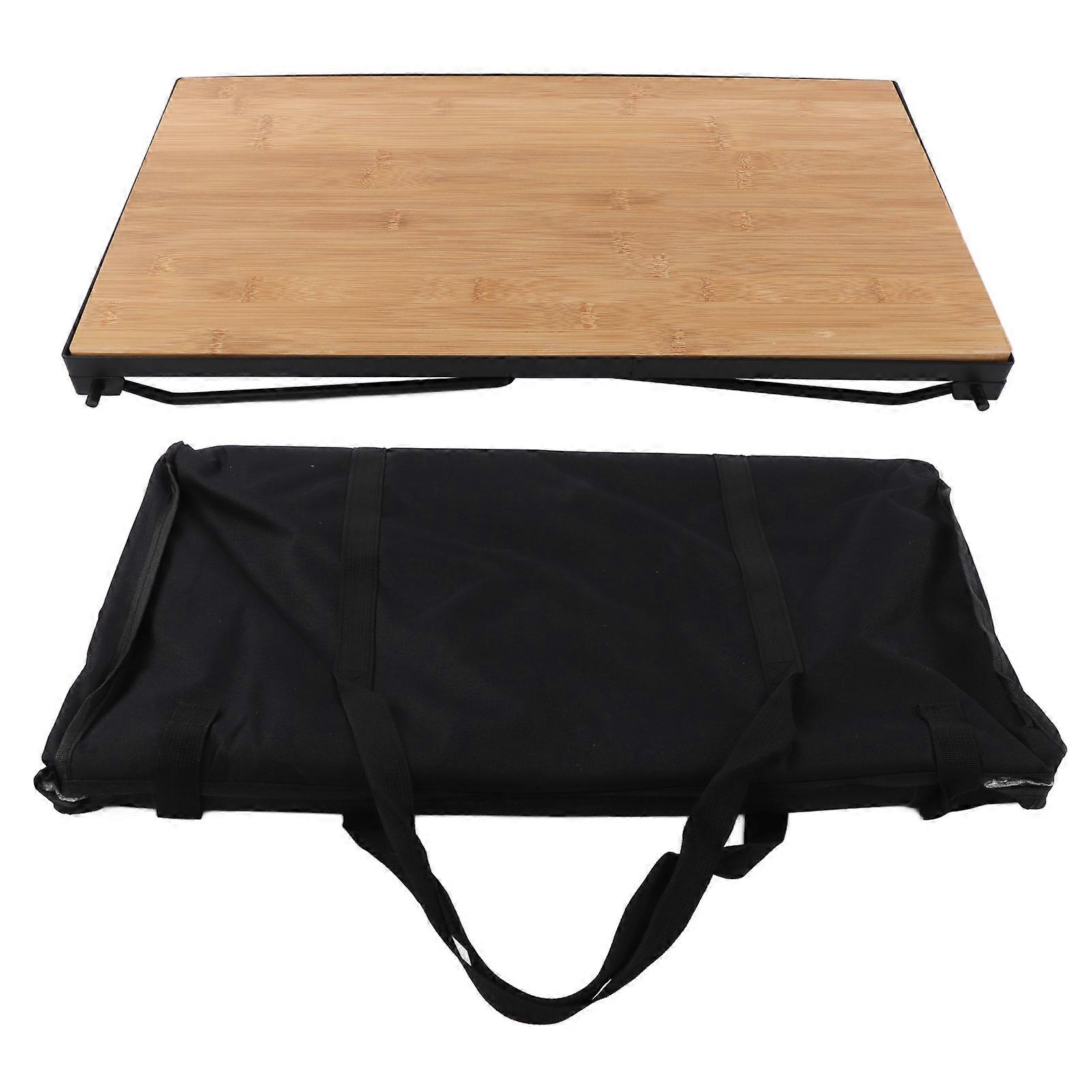 Outdoor Multifunctional Folding Barbecue Net Table Durable Portable Camping Bamboo Net Table