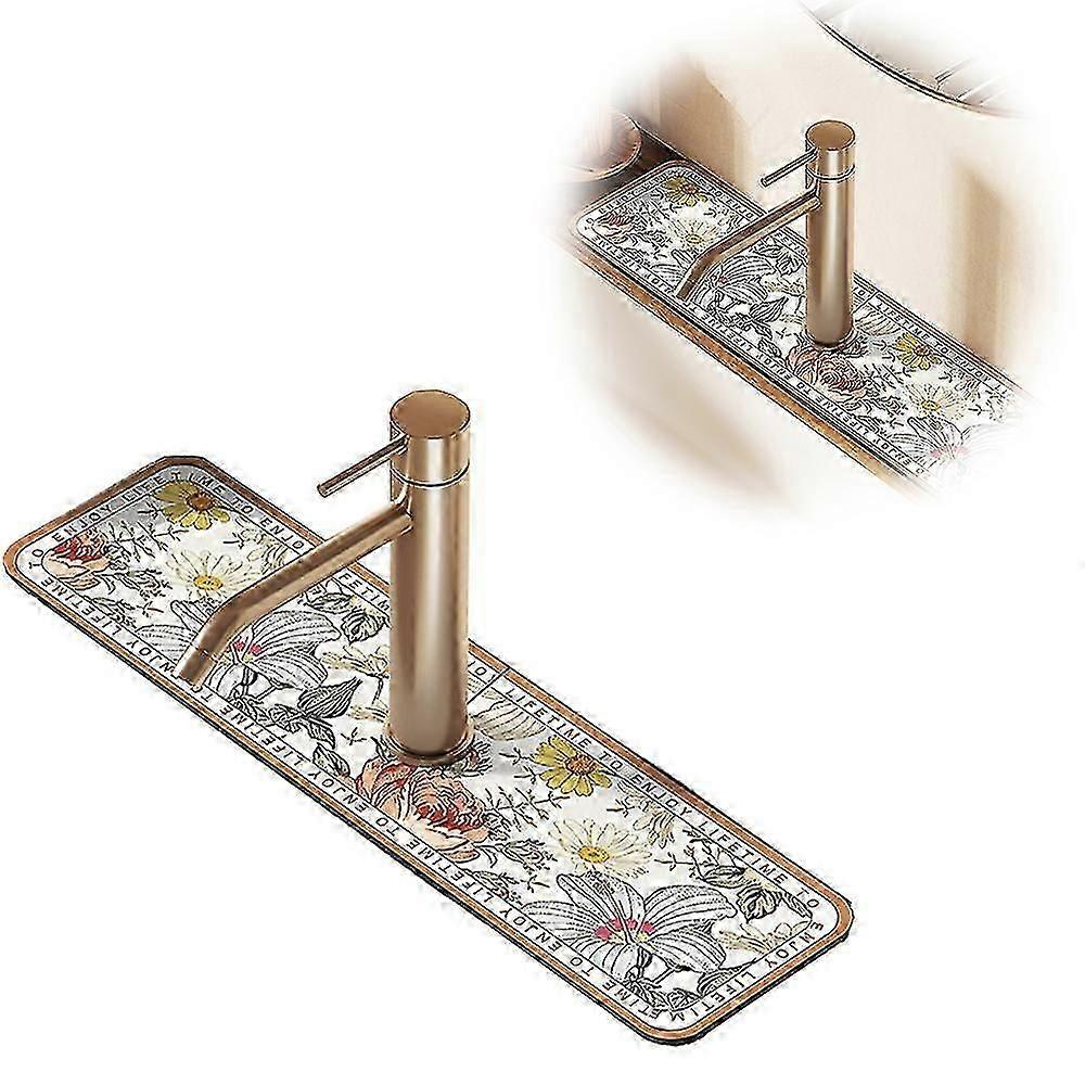 صنبور بالوعة حصيرة ، مطبخ بالوعة سبلاش جارد مطبخ مستطيل ماص استنزاف حصيرة ، حصيرة تجفيف للمطبخ ، حمام كونترتوب حماية