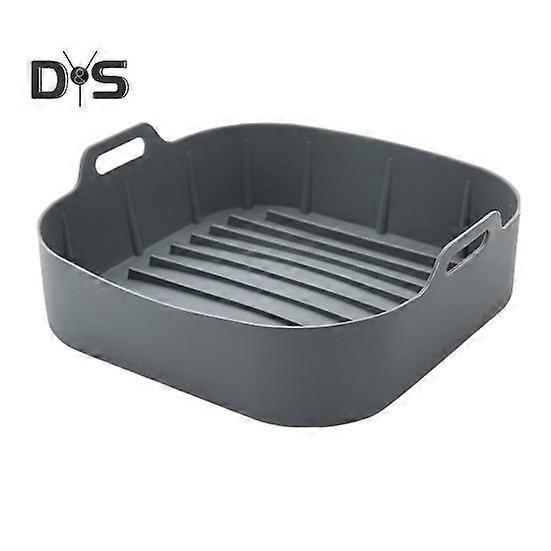 Silicone Air Fryer Baking Pan Liners with Handles Food-Grade Silicone Oven Liner Non-Stick Reusable Airfryer Accessories for 4-6 Qt Air Fryers