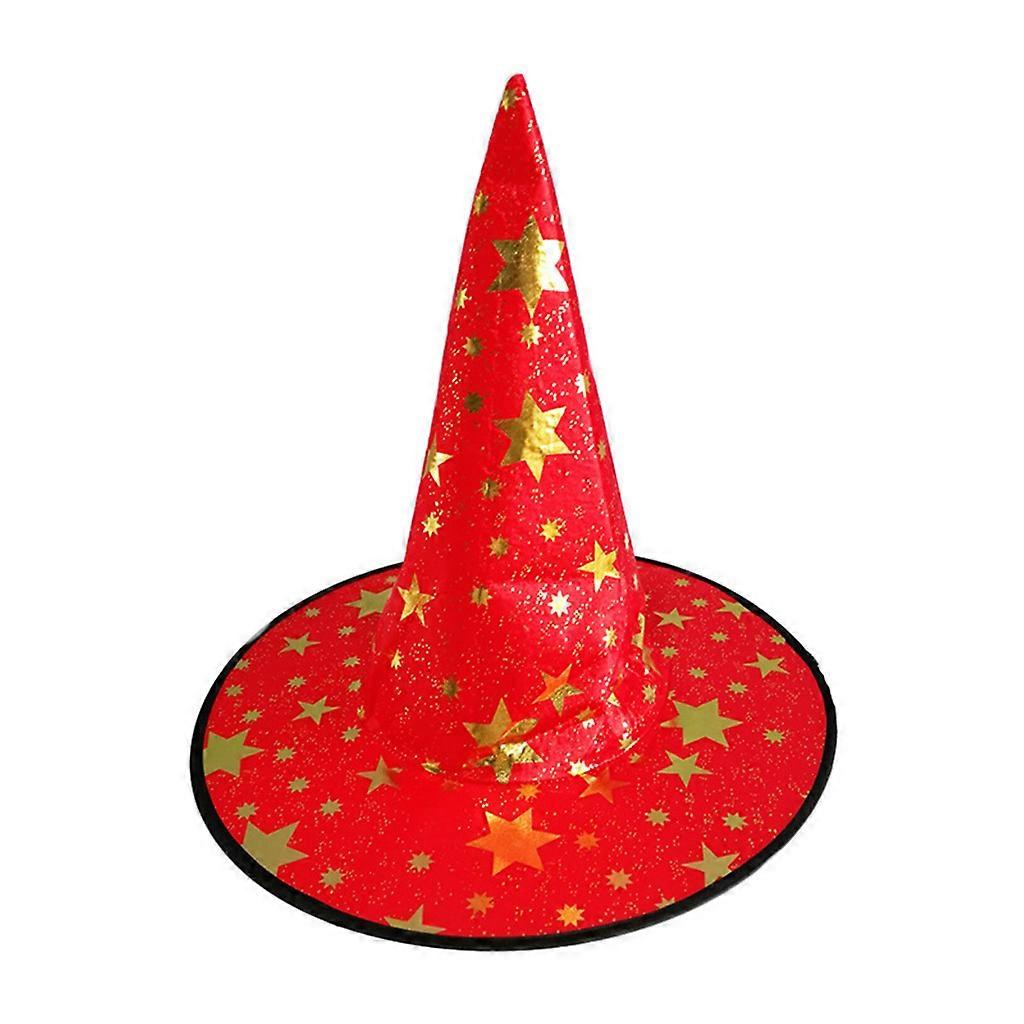 Halloween Bronzing Vrăjitoare Vrăjitor Pălărie Pălărie Mascaradă Vârf Cap Cosplay Recuzită Roșu
