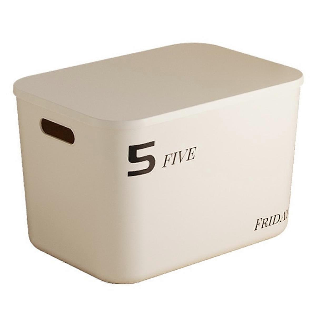 Stackable Storage Box with Lid - Dustproof Container for Cosmetics, Clothing, Groceries, Snacks, and Toys A