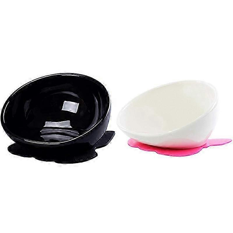 أطباق تغذية ، أطباق تغذية السيراميك من القطط الصفراء المخططة للبلدغ الفرنسي للكلاب المقطوعة و قط