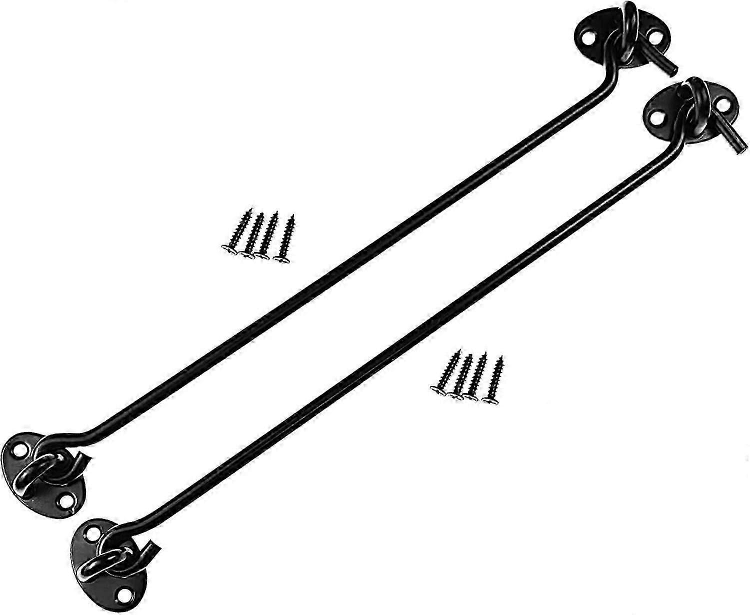 unique 2 Pack Barn Door Latch, 12" Long Hook and Eye Latch Gate Latch Lock for Sliding