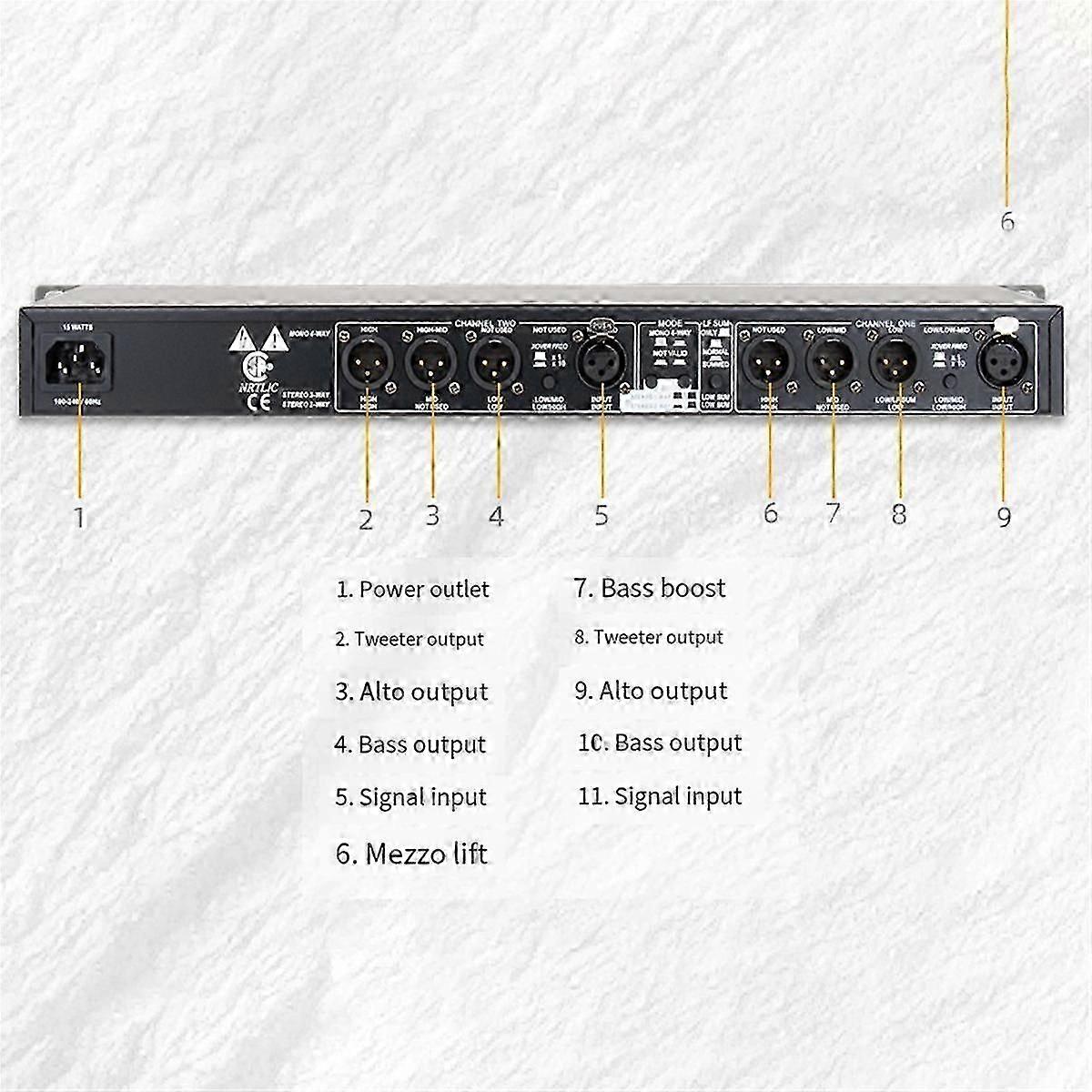 Εξαιρετικό 234XL Στάδιο Crossover Professional Bass 2 Crossover 3 Crossover 4 Crossover Ηλεκτρονικό Audio Crossover US Plug