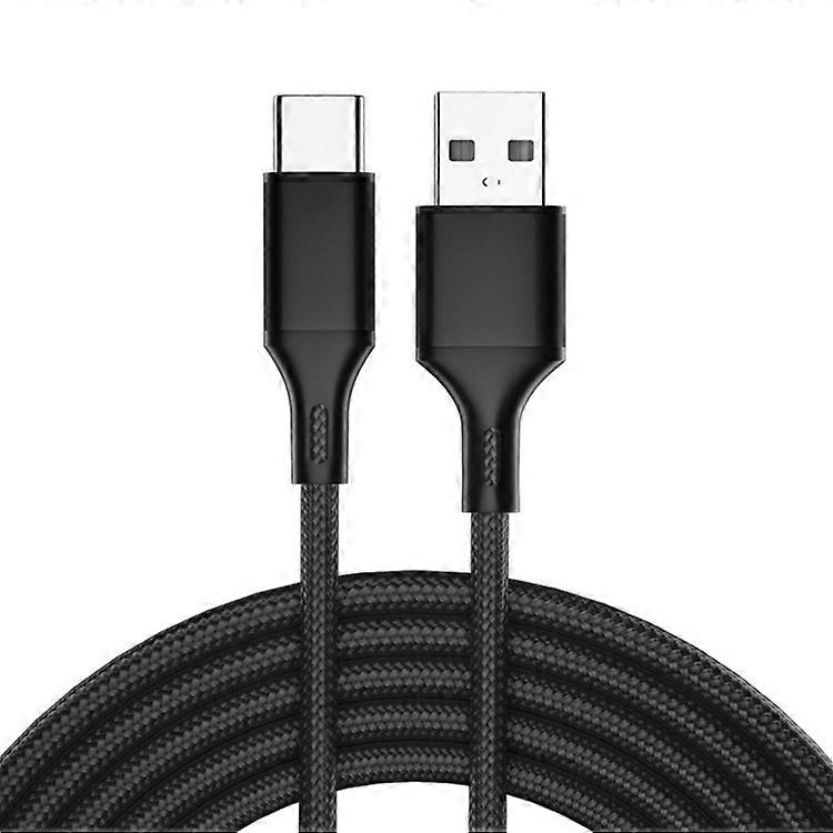 4 ks 2.4A USB-C / typ-C na USB opletený synchronizační datový kabel s rychlým nabíjením, délka: 0,25 m (černá)