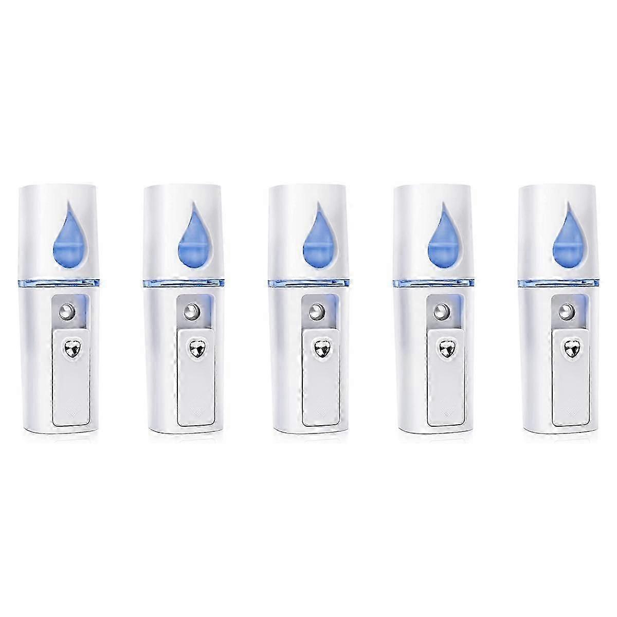 5X Portable Nano Mister Mini Steamer Atomization Eyelash Extensions with Mirror White