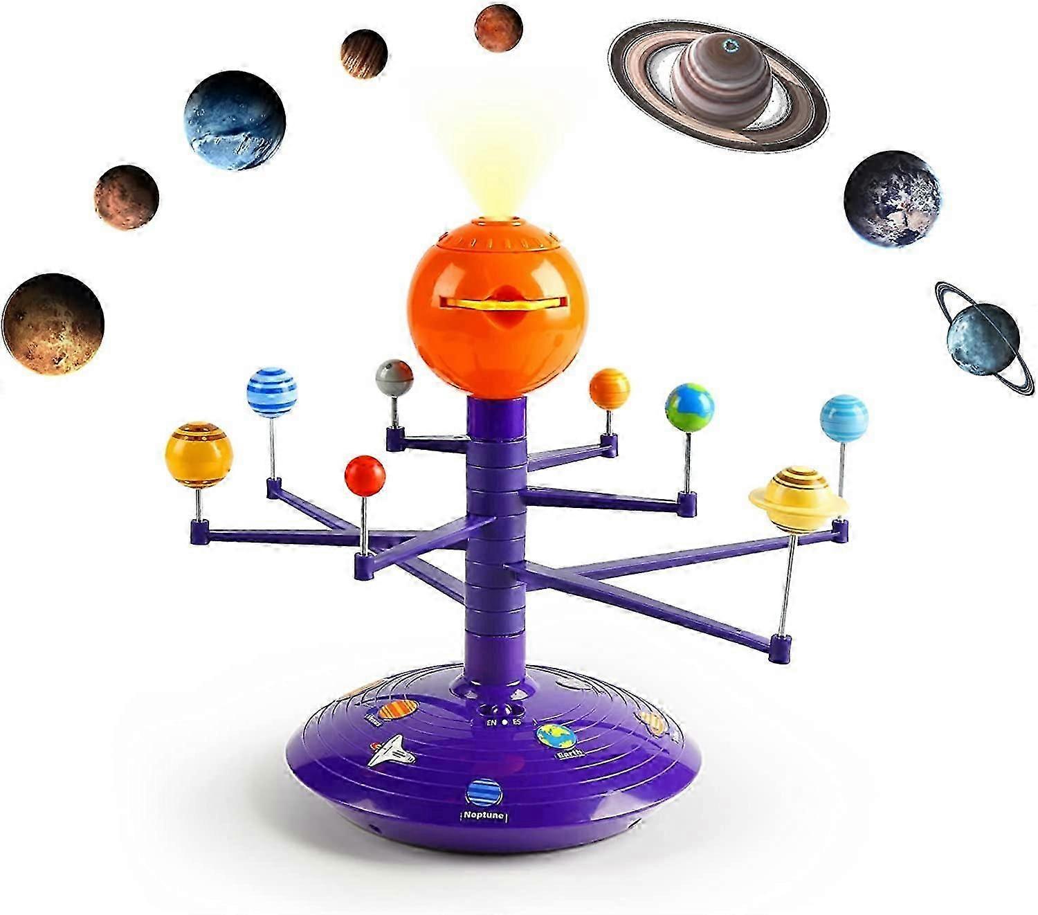 Solar system for kids, talking astronomy solar system model kit, planetarium projector with 8 planets
