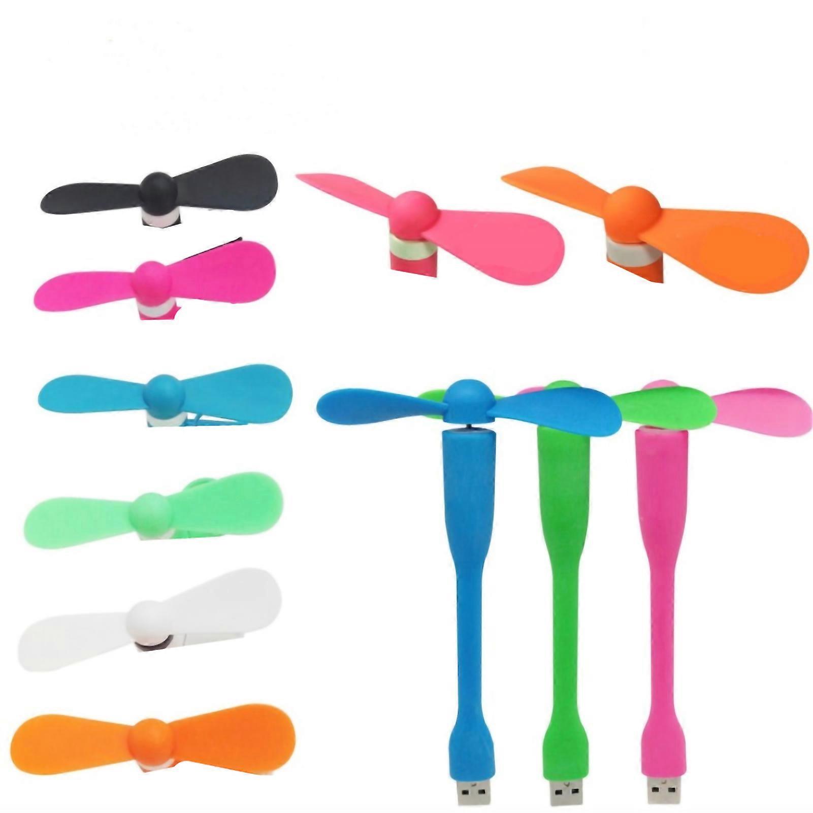 Mobile phone fan silicone mini mobile phone handheld dormitory fan suitable for travel applicable to Android interface