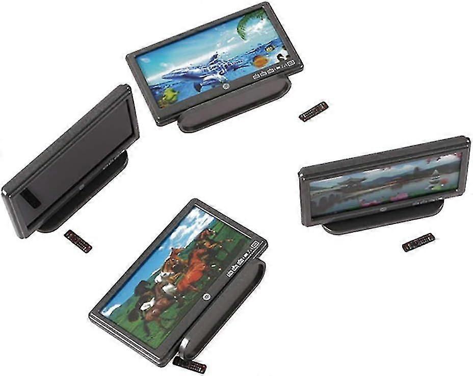 Mini Tv Toy Miniature Display Screen For 1/6 1/12 Doll House With Remote Control - Multicolor