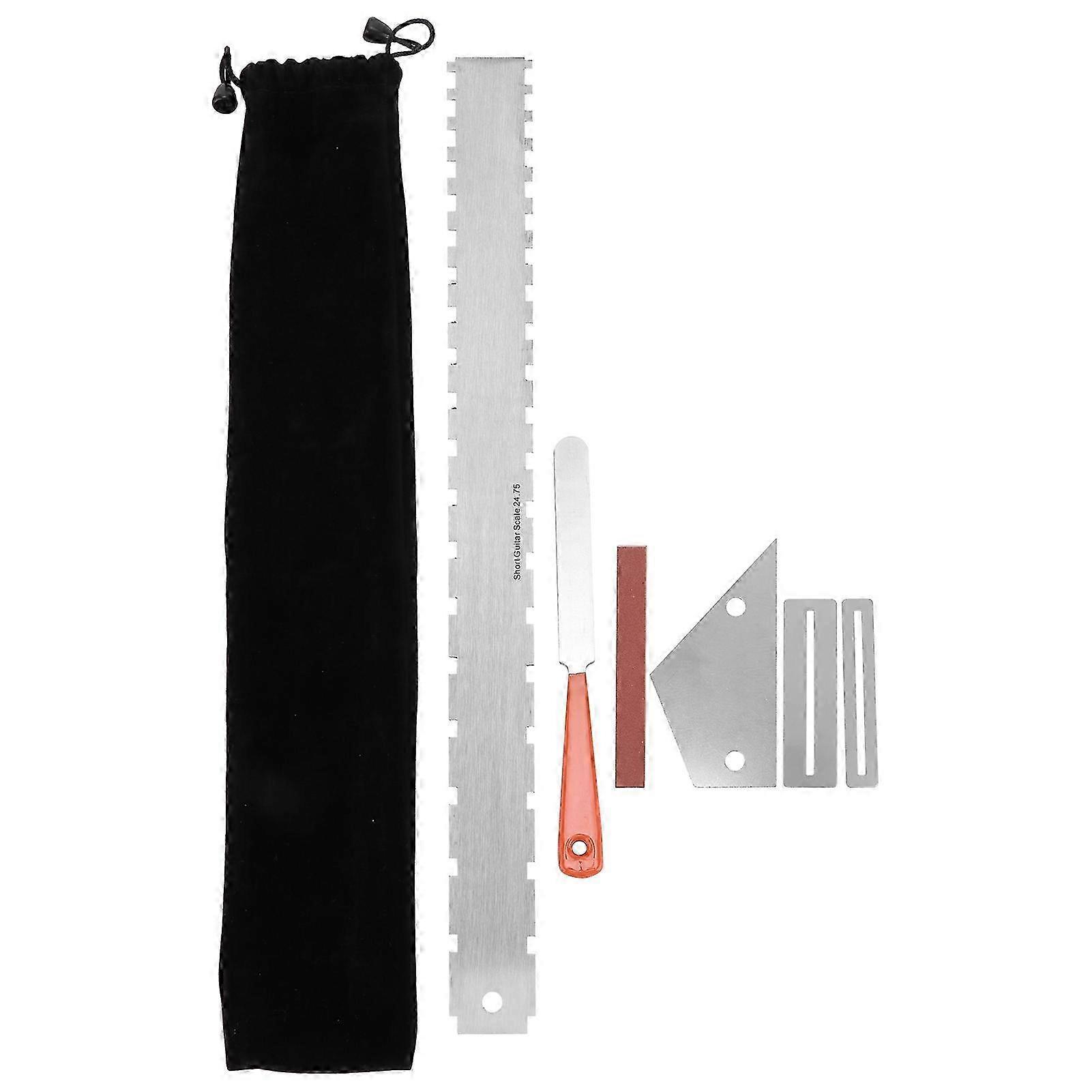 Guitar Repair Tools Fret Polishing File Notch Leveling Ruler String Instrument Maintain Kit