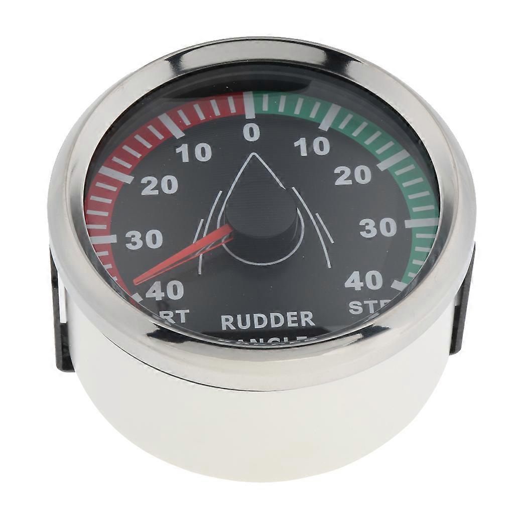 Rudder Angle Indicator Gauge 0-190ohm 85mm Black Chrome