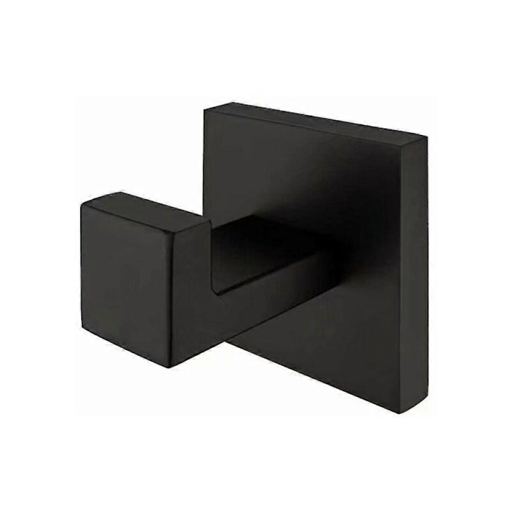 Matte Black Towel Hooks, Rustproof Stainless Steel for Heavy Duty Use in Bathroom & Kitchen, Easy Install with Protective Layers