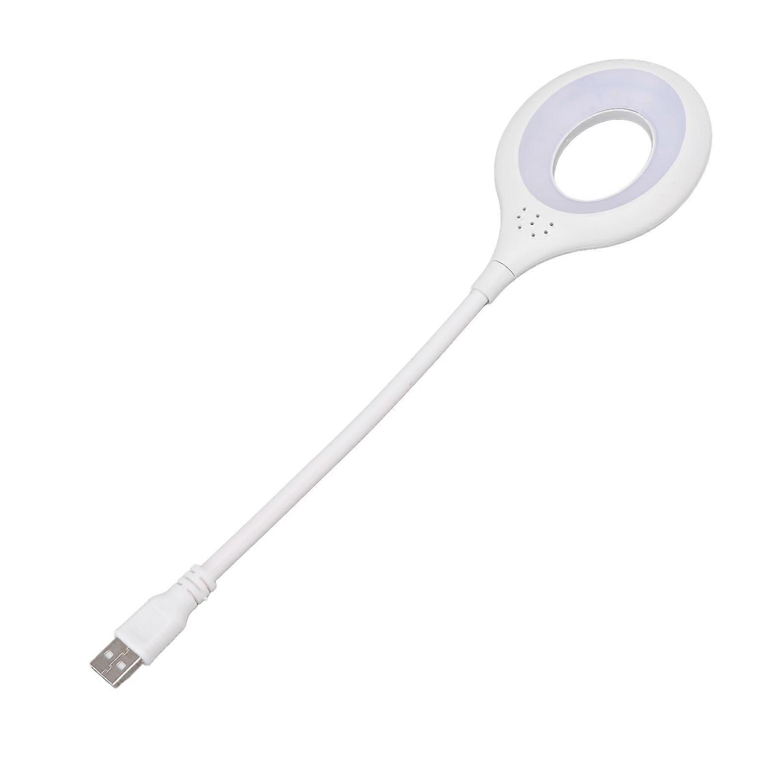USB Reading Eye Protection White Plug and Play Flexible Gooseneck LED Light Lamp for Laptop Notebook
