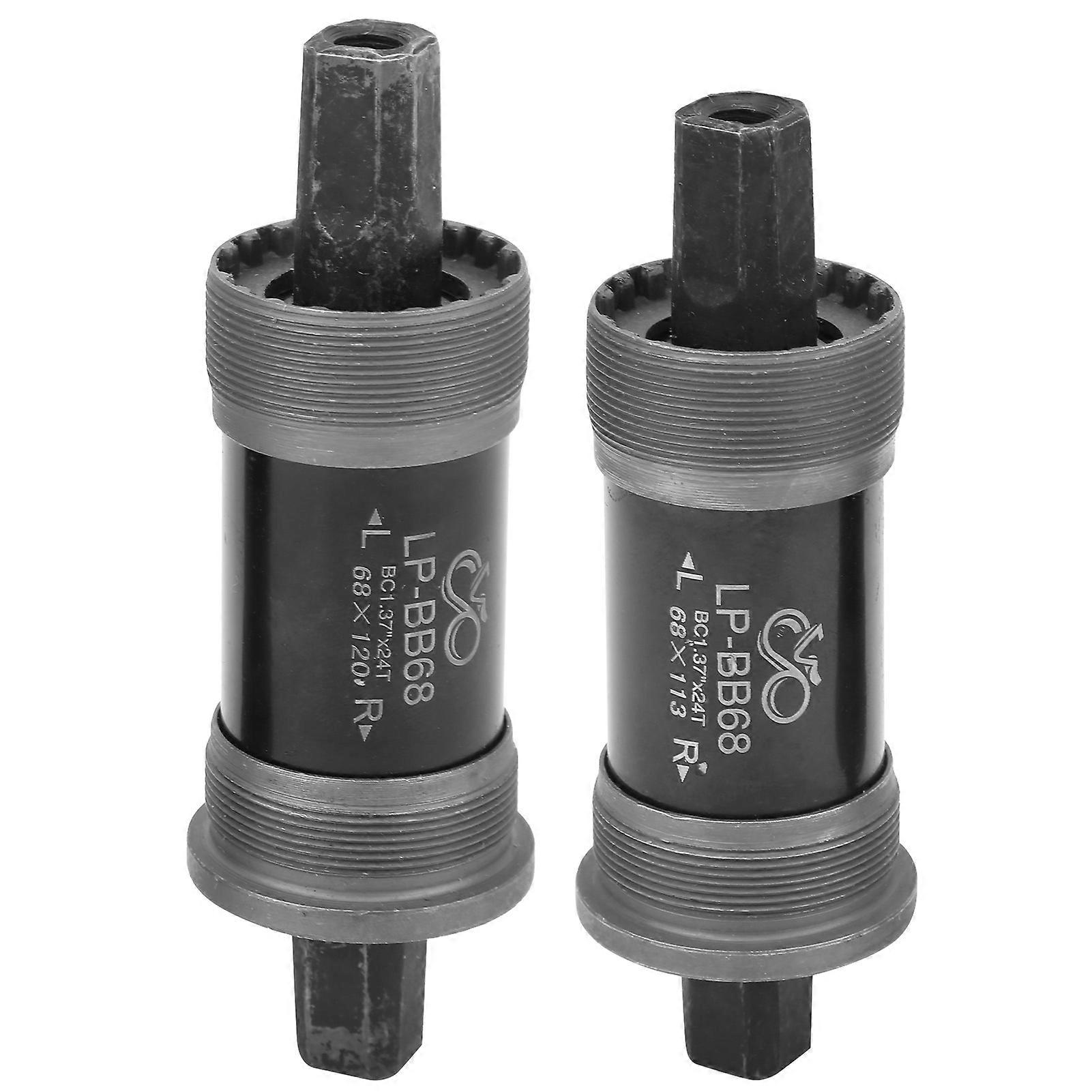 2Pcs Bike Left and Right Bottom Bracket Mountain Bike Square Hole Bottom Bracket Without Screws120MM