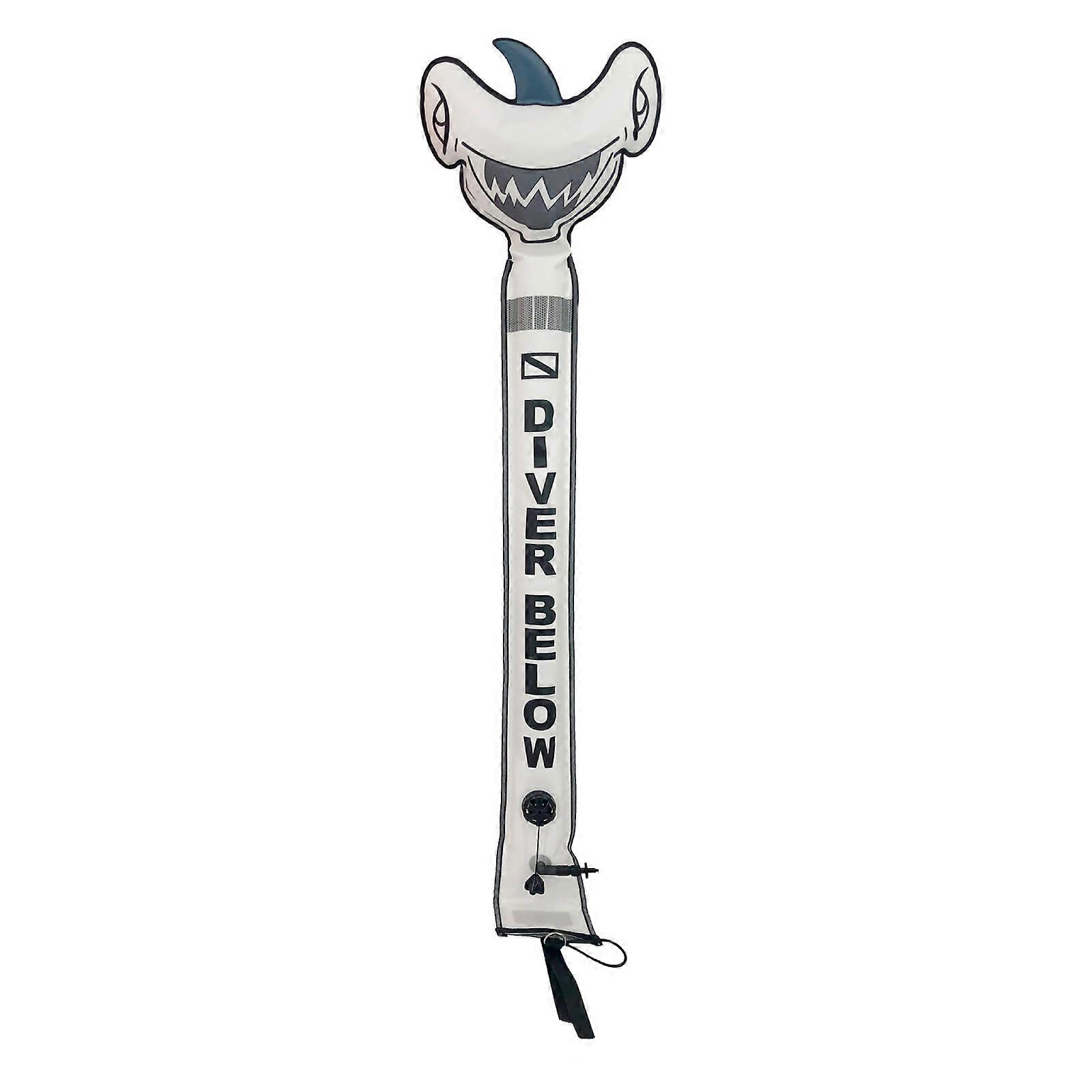 High Visible Inflatable Diving Buoy Safety Inflatable Scubas Diving Surfaces Signal Marker for Diving Enthusiasts White