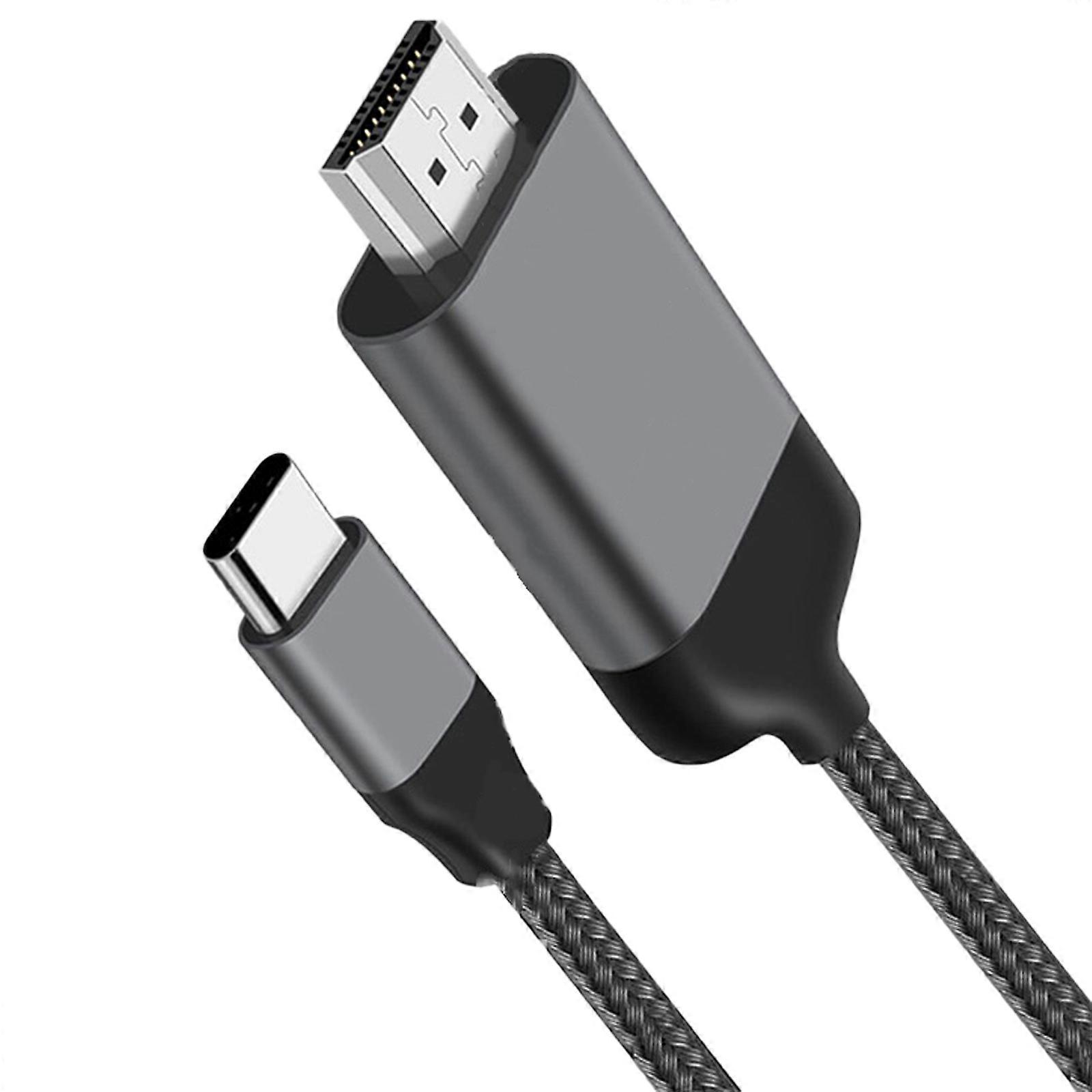 USB C to UHD Cable 4K 60Hz/30Hz Type C to UHD Cable High Speed Braided Cord for Phone Data Transfer Converters Cable