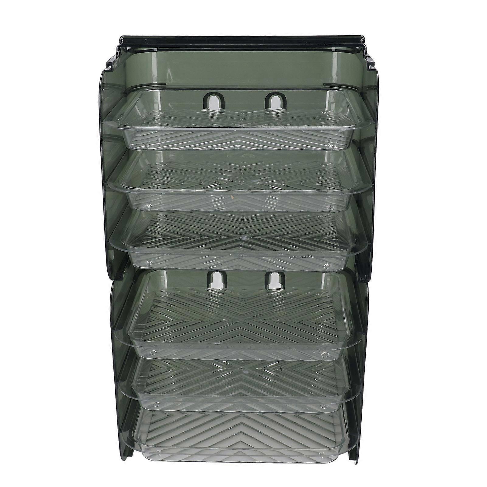 Wall Mounted Kitchen Rack Organizer, PP, 22.5x40x16.5cm, Multi-Layer