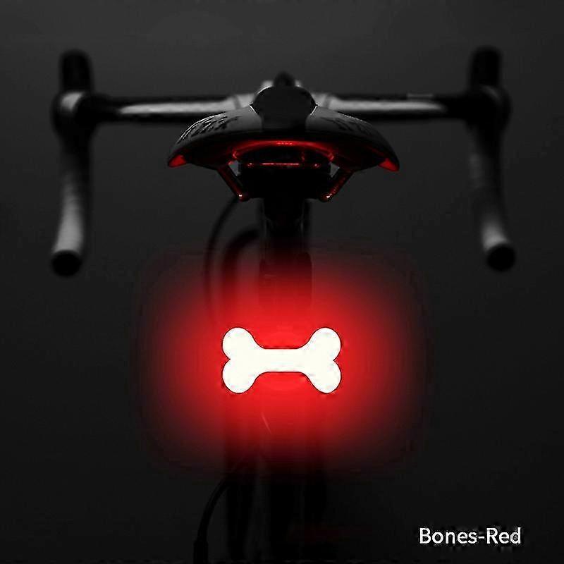 USB Rechargeable Heart-Shape LED Bicycle Rear Light with Waterproof MTB Feature