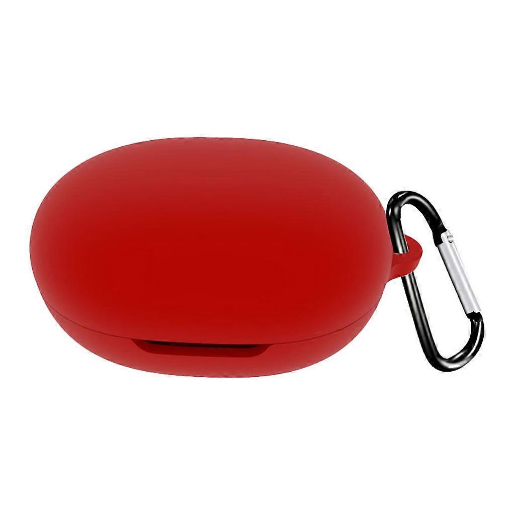 Portable Soft Silicone Bluetooth-compatible Earphones Protective for Case Earbuds Silicone Box Anti-lost Anti-drop Red
