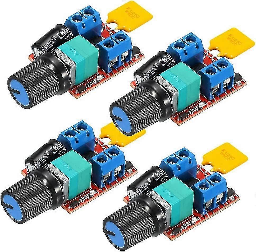 Modul de reglare a tensiunii variabile de la 6V la 24V cu controler de viteză PWM pentru motor de curent continuu 5V-35V 5A și comutator de reglare a dimmerului pentru 4 mini motoare