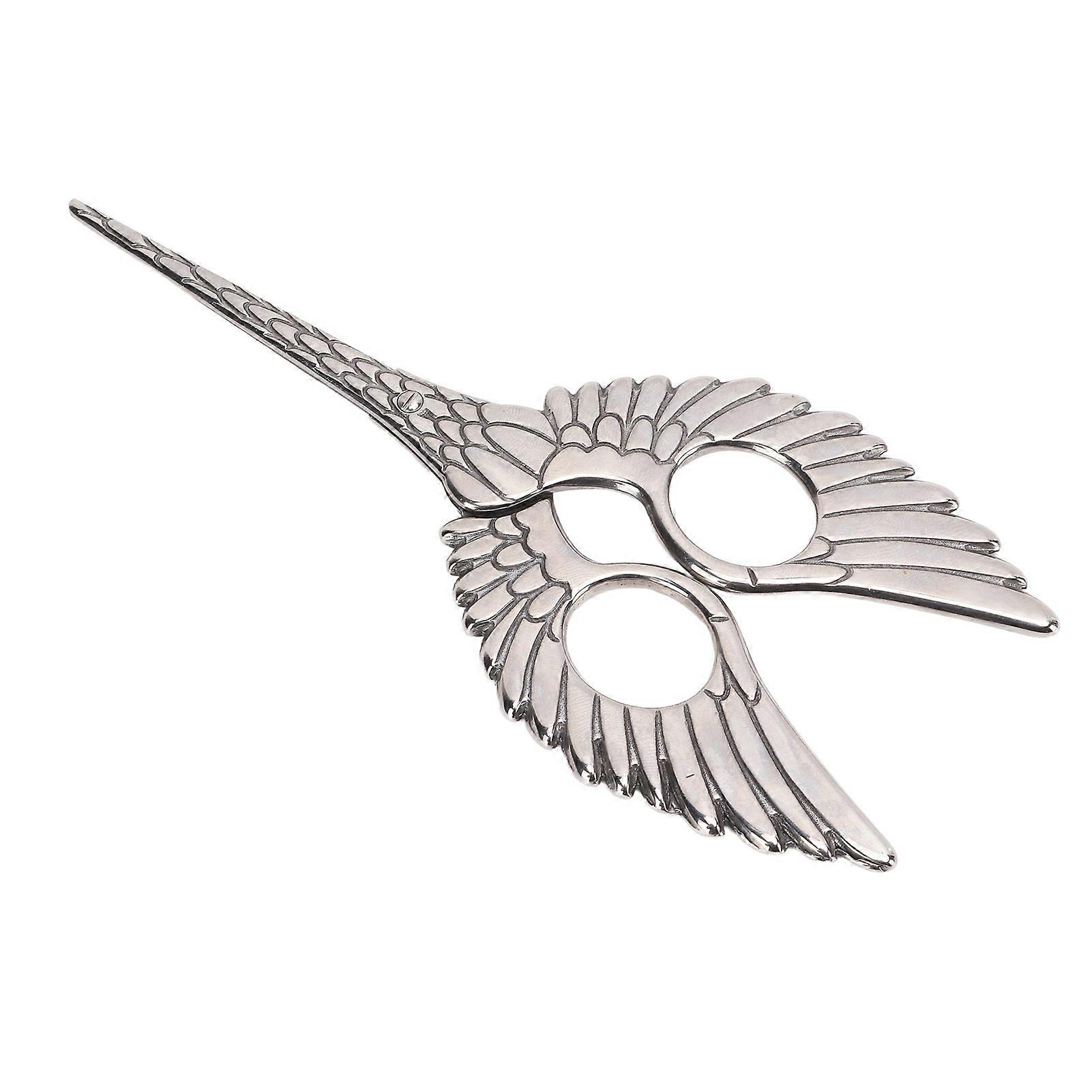 Feather Shape Embroidery Scissors 17x6.7cm Stainless Steel Silver