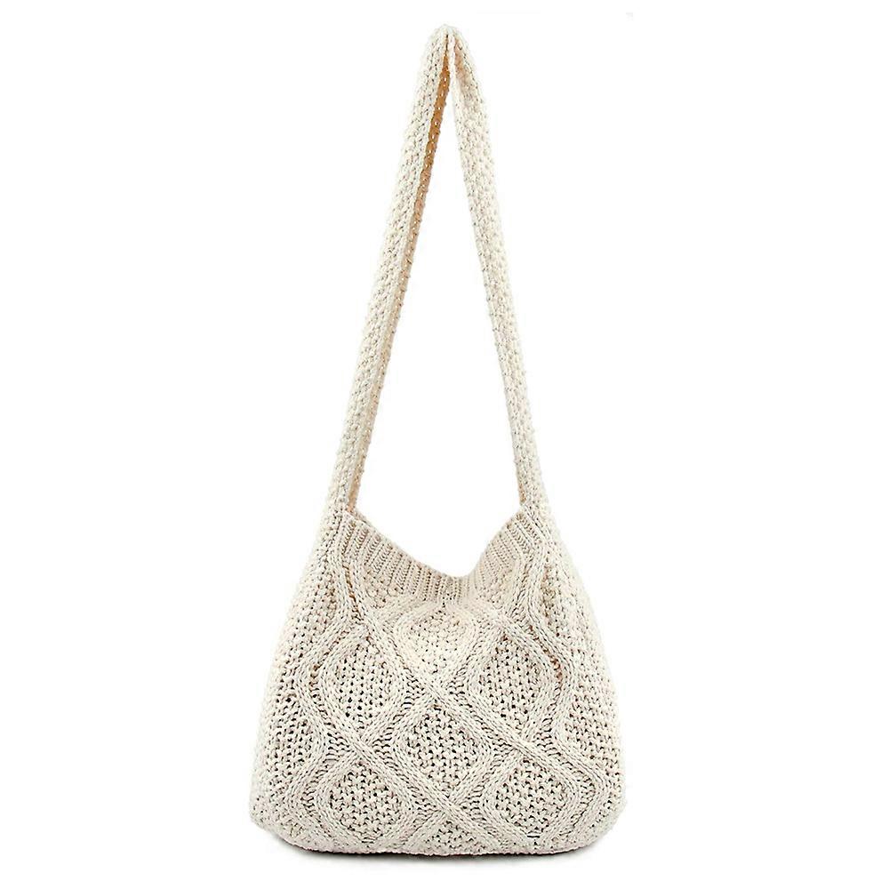 Kvinnors axelhandväskor Virkade väskor Axel Shoppingväska