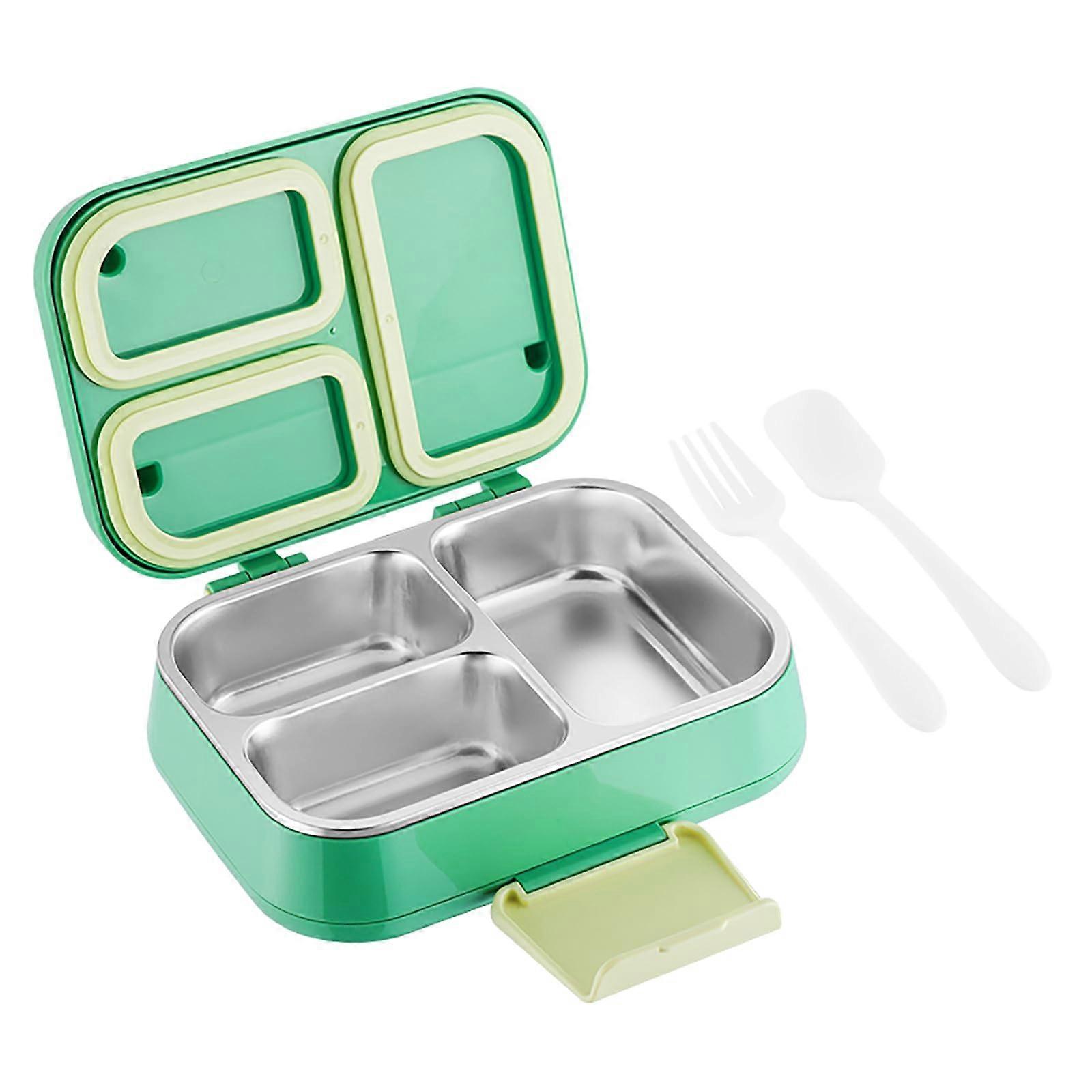 Leakproof Double Layer 3 Compartment Bento Box for School Office Use