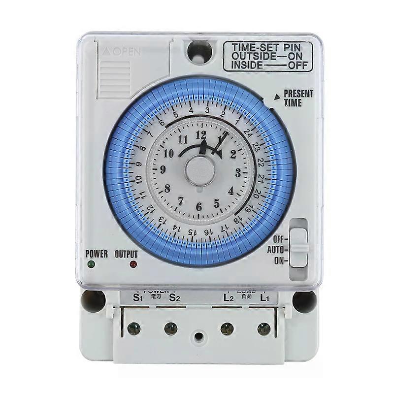 1/2/3PCS ManHua 24H 12VDC 15A Din Rail Timer Switch TB35 Analog Time Control Switch Mechanical Time Controller