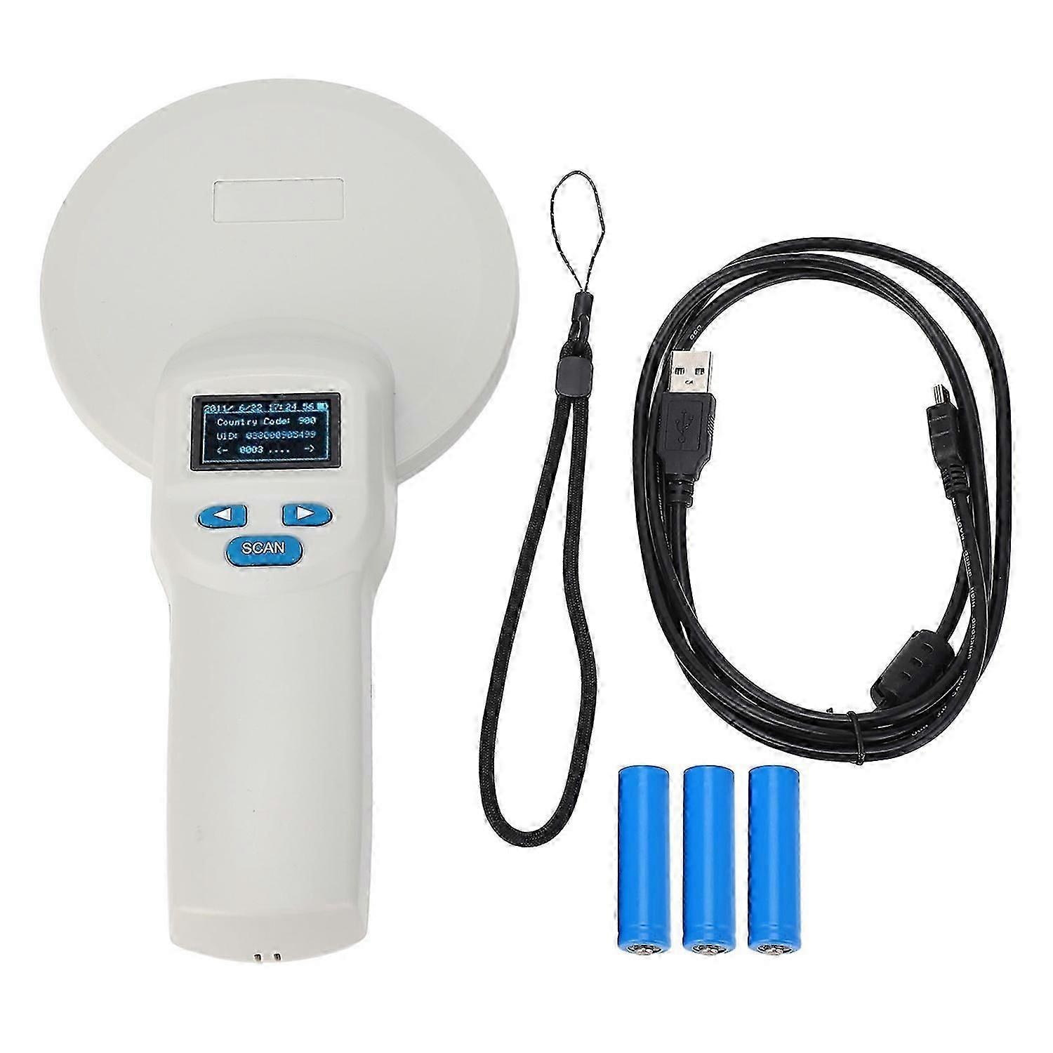 Pet Chip Scanner 20000 Records Storage USB Bluetooth Wireless Connection Clear Display Handheld Anim