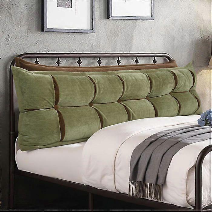 VERCART - Rückenkissen für Sofa - Rückenlehne, Bett, Lesen - Großes Lendenkissen - Kopfteil - 200 cm - Orange/Grün