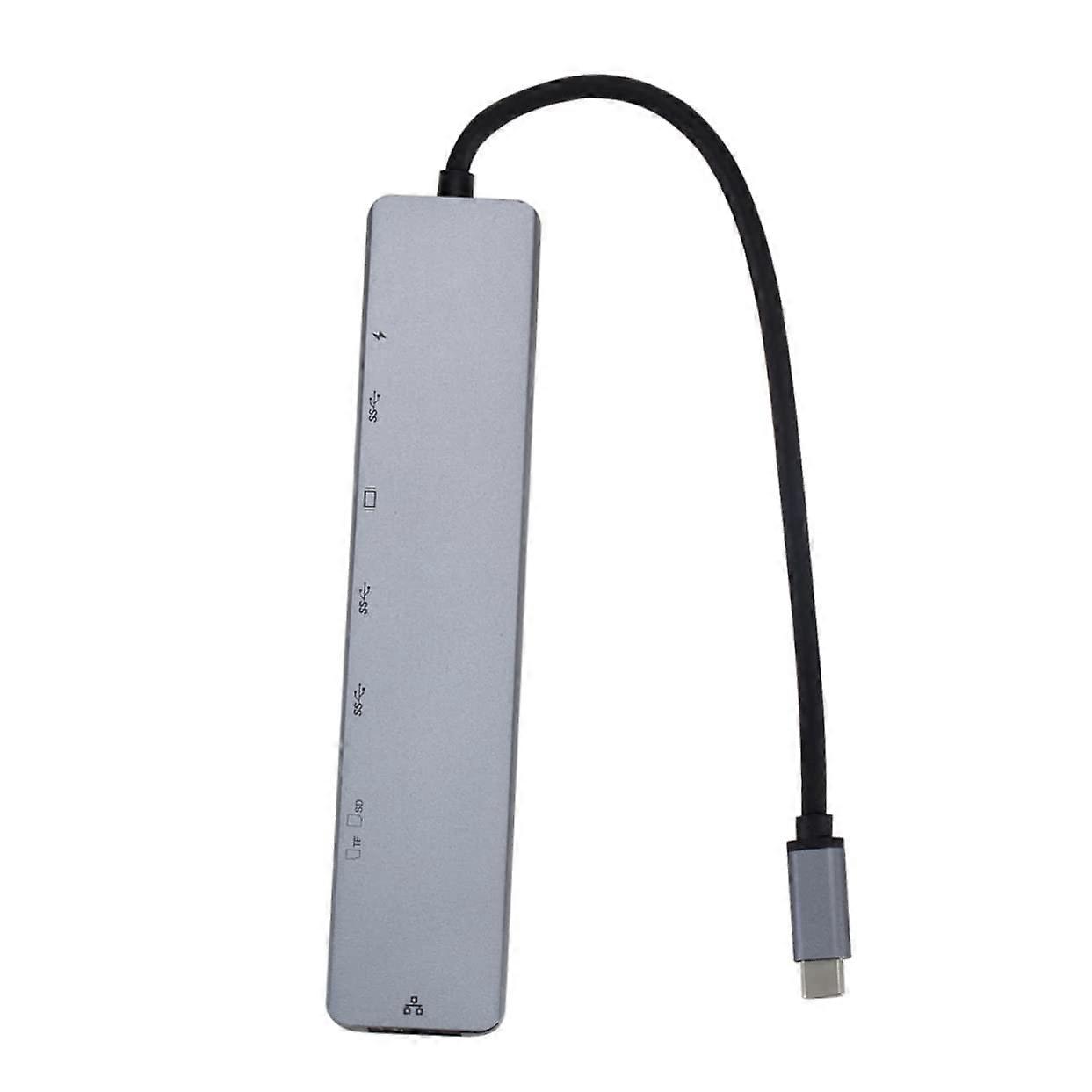 Type Adapter 2 3.0 Ports Slot Hub 4k Video Output Ethernet Charging Aluminum Alloy Construction
