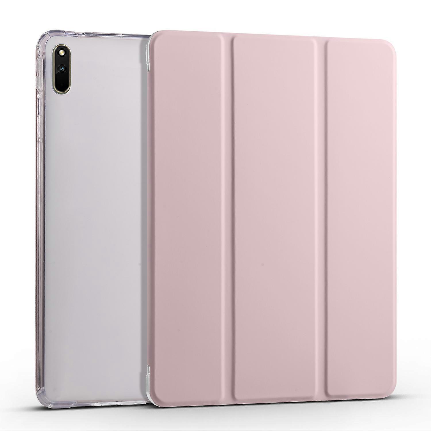 For Huawei MatePad 11 2021 3-folding Transparent TPU Smart Leather Tablet Case