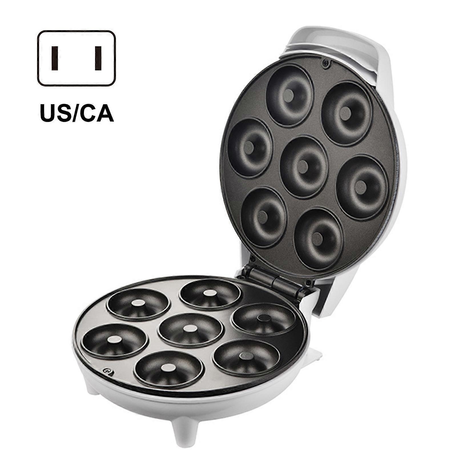 Breakfast 7 Grids Mini Donut Machine Non Stick Coating Surface Easy Release Maker for Home and Travel Use
