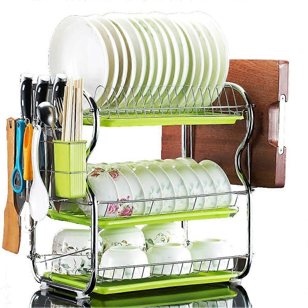 Kitchen Drain Rack 3 Tier Tableware Storage Box Fork Spoon Organizer Dish Racks Cutlery RackC