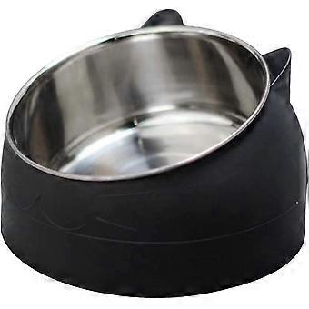 200ML Stainless Steel Cat Bowl Cat Water Bowl Multifunction Food and Water Bowl Black