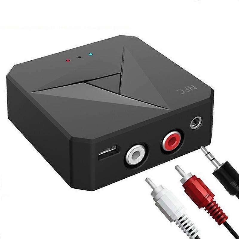 M21 2-in-1 Car NFC Bluetooth-compatible Receiver Transmitter Plastic RCA 3.5mm AUX Audio Adapter