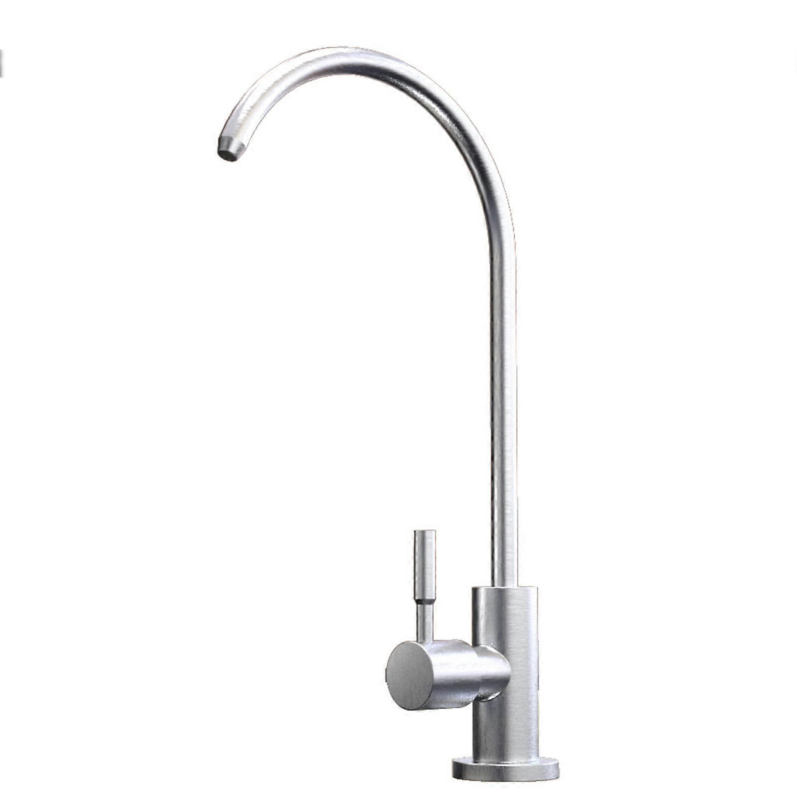 Water Filter Faucet Kitchen Faucets Gooseneck Reverse Osmosis Faucet Single Handle Kitchen Faucet,Brushed(Brushed)