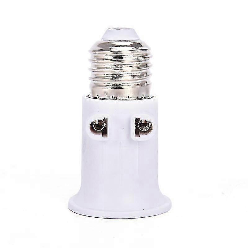 Pbt Fireproof E27 Bulb Adapter Lamp Holder Base Socket Conversion With Eu Plug   -Sy