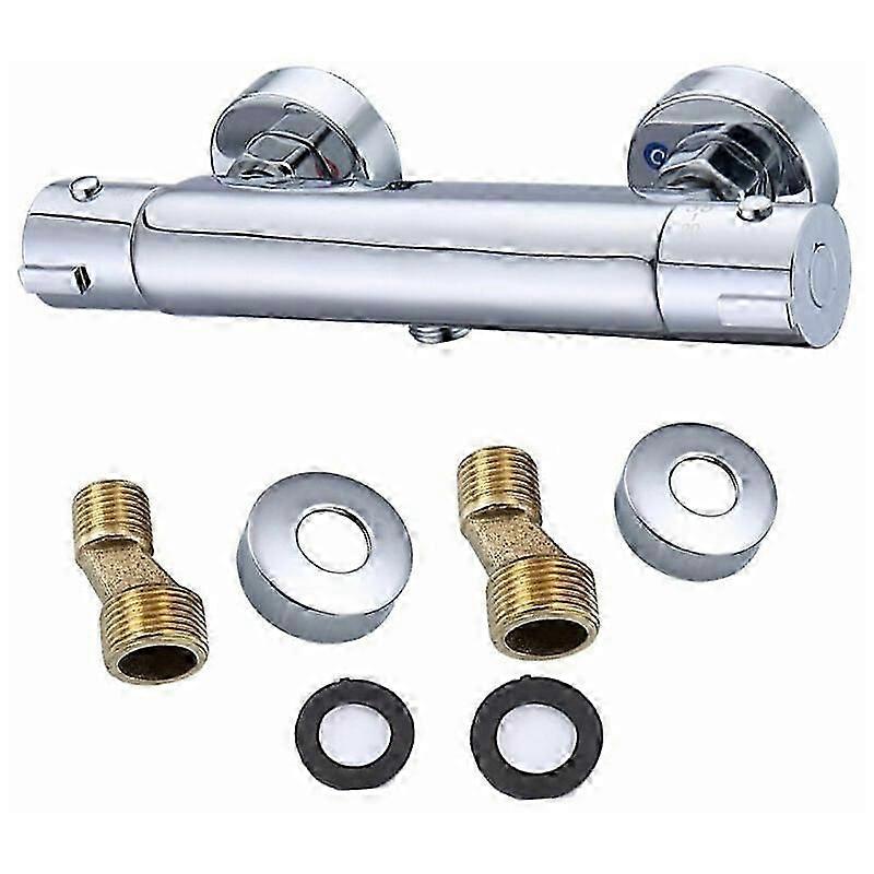 GROHE StarLight Thermostatic Rv Shower Faucet, Featuring SafeStop At 100F And Polished Chrome Finish For A Luxurious And Safe Bathroom Solution