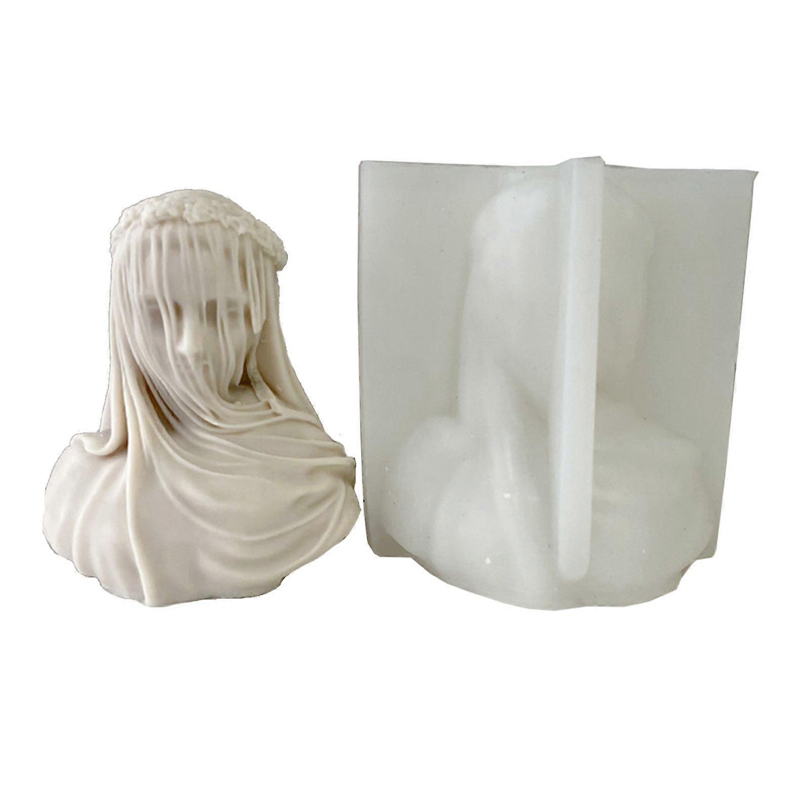 Verschleierte FrauSilikon Kerzenform Wachs Schmelze Projekte Form Zubehör