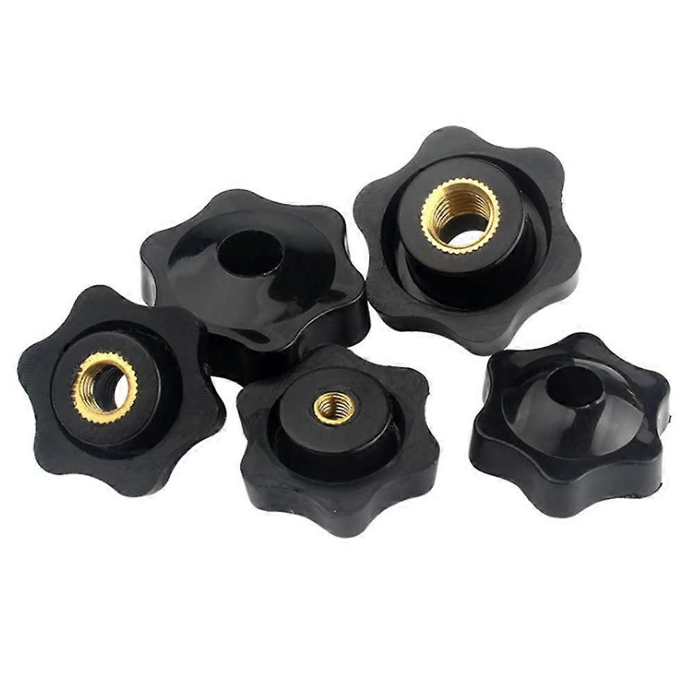 Star Knobs Knurled Thumb Nuts 5PCS M5 M6 M8 M10 Bakelite Nuts for Thumbwheel Lock Nut Adapter Applications