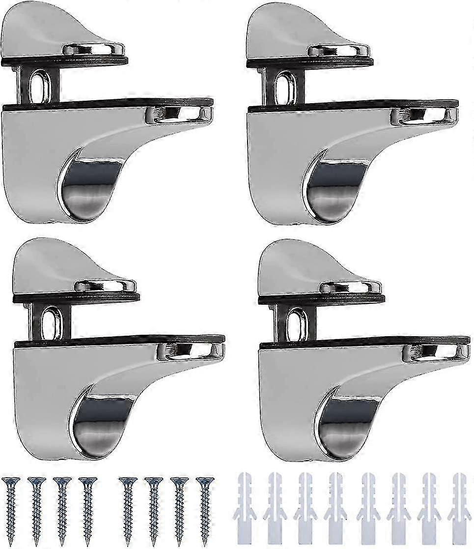 4 pieces glass shelf support, adjustable