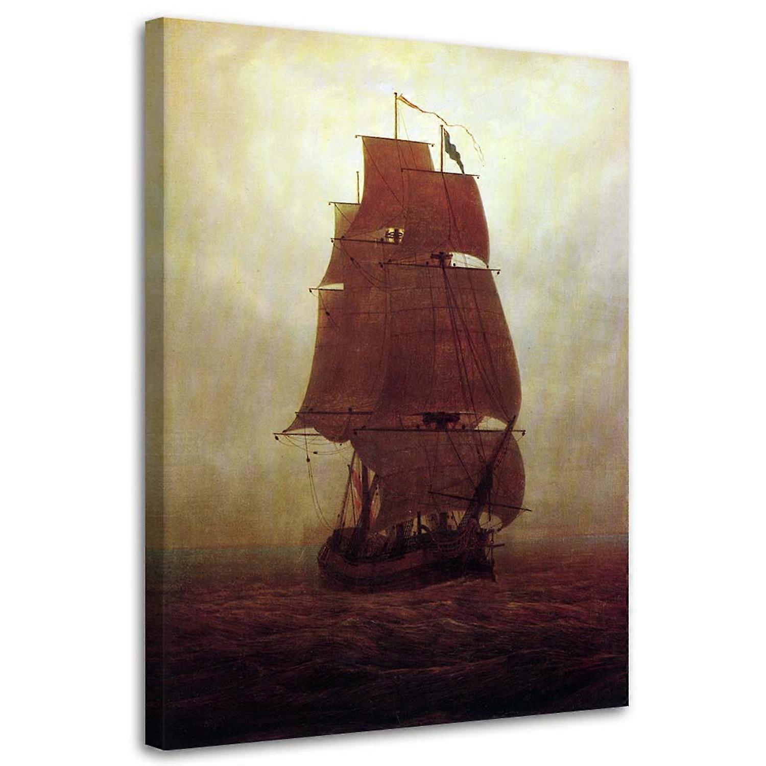 Impression sur toile, Voilier - Reproduction C. D. Friedrich - 70x100