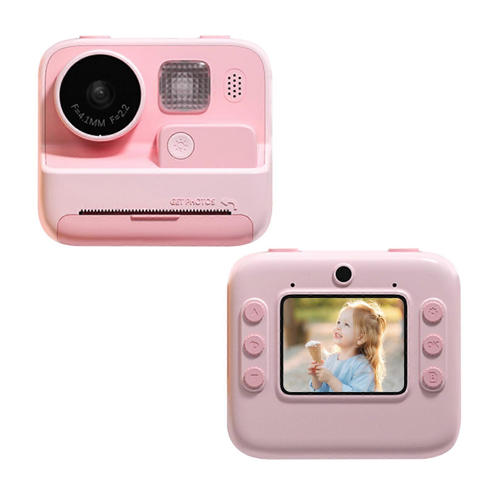 Lens Photography Camera Toys Instant Print Camera For Kids Toy Camera With Print Paper Portable Digital Creative Print Camera For Boys And Girls