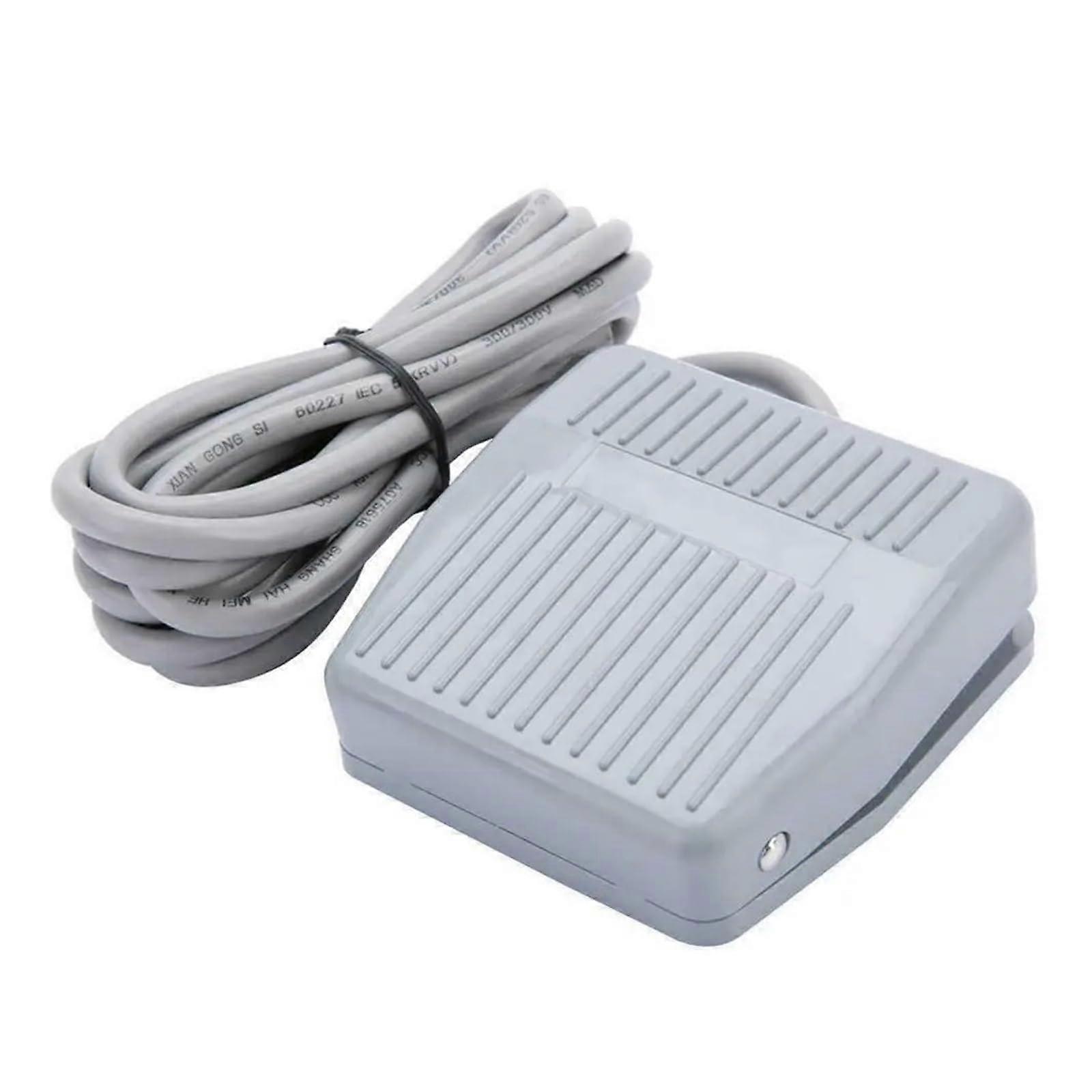 1pcs Foot Switch of 0400 V Momentary Control Switch Pedal SPDT Gray 2m Wire gauges