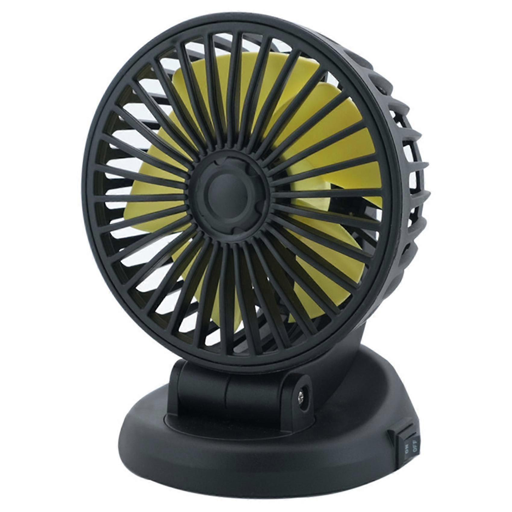 Car 12V Dashboard Fan Portable Fan Can Adjust and Rotation Angle Truck Cooling Fan for