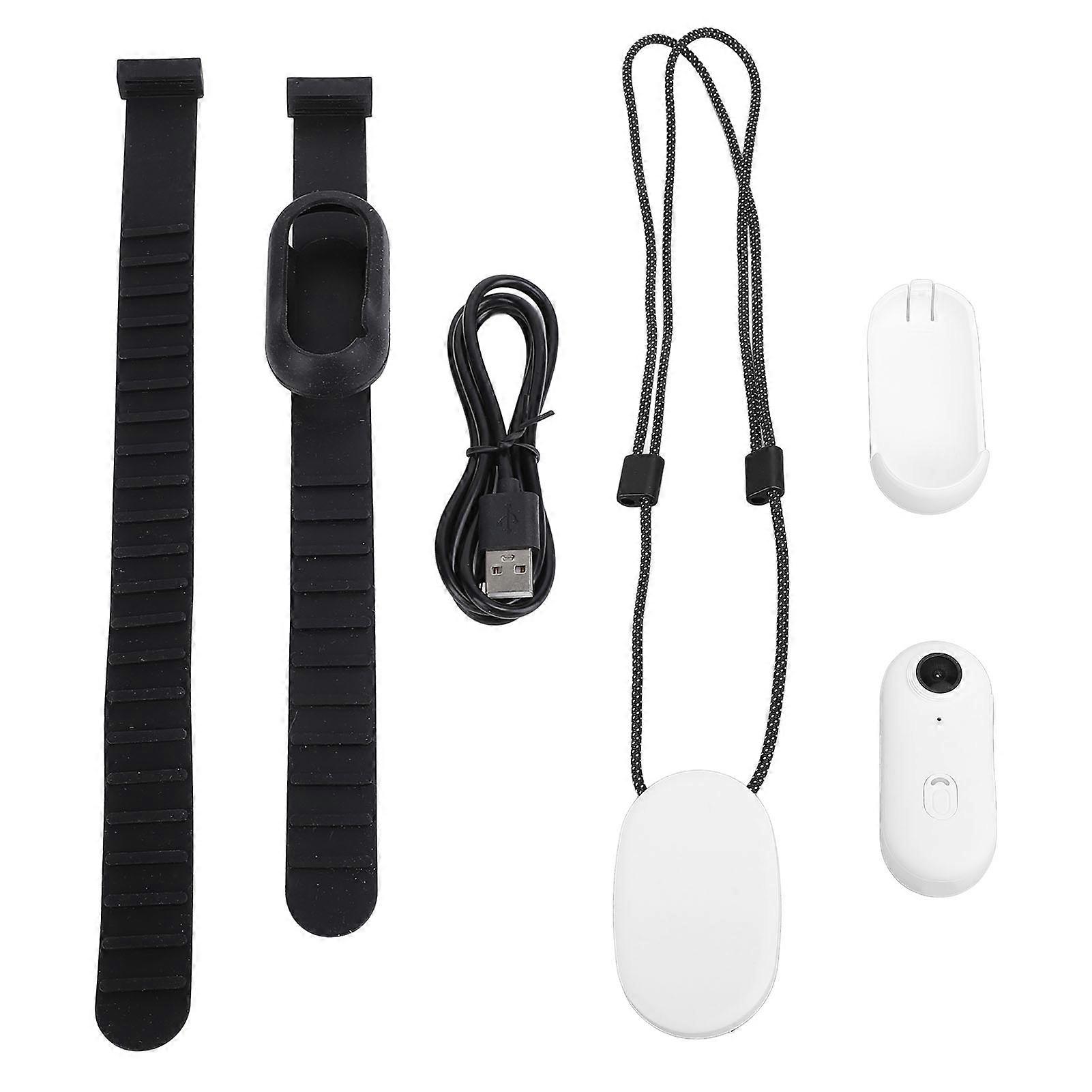 Pet Collar Camera 4K 30FPS HD Wireless Wide Angle Magnetic Loop Recording Wearable Small Action Camera with Back Clip for Outdoor Sports Vlogging Whi