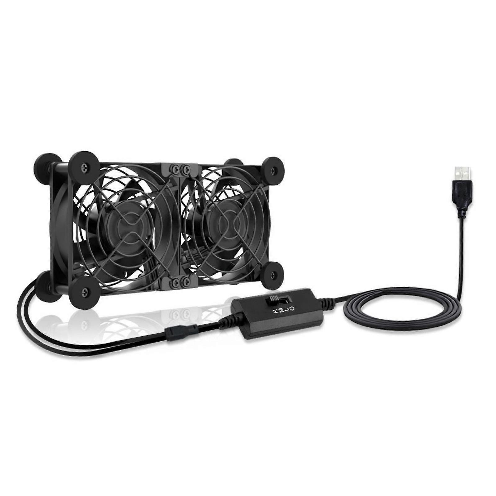 8cm USB Cooling Fan DC5V With Adjustable Speed For Efficient Heat Dissipation In Router TV Receiver Computer Cabinet Multicolor